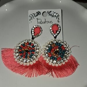 Fabulous Beaded And Fringe Earrings